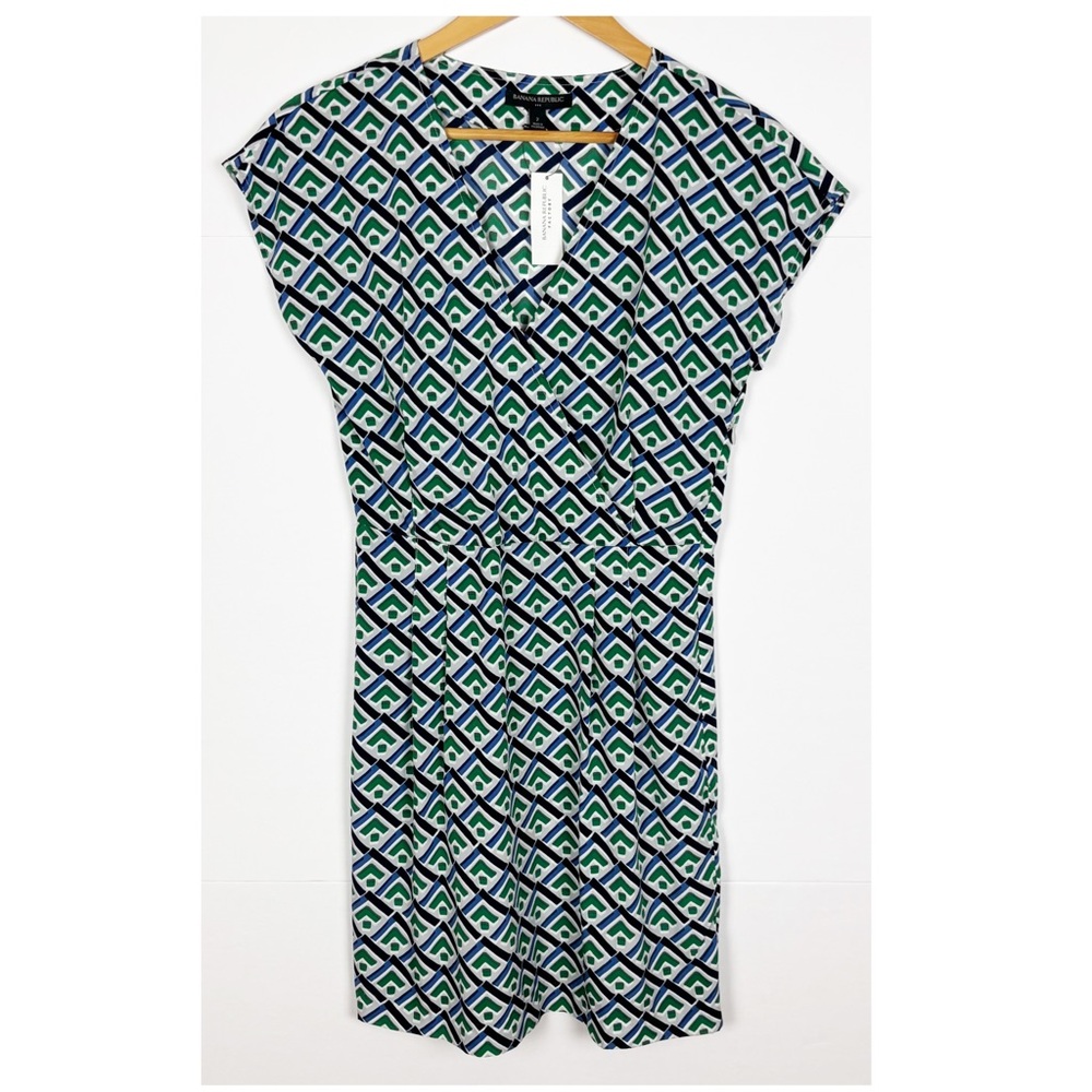 Banana Republic Dress Women’s Size 2 Surplus Neckline Geometric Print - Picture 1 of 8